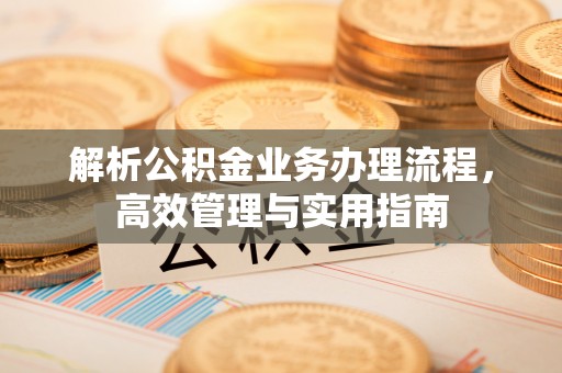嘉峪关解析公积金业务办理流程，高效管理与实用指南