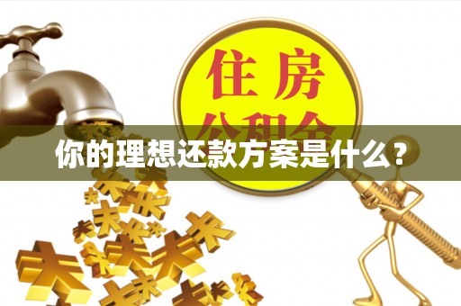 嘉峪关你的理想还款方案是什么？